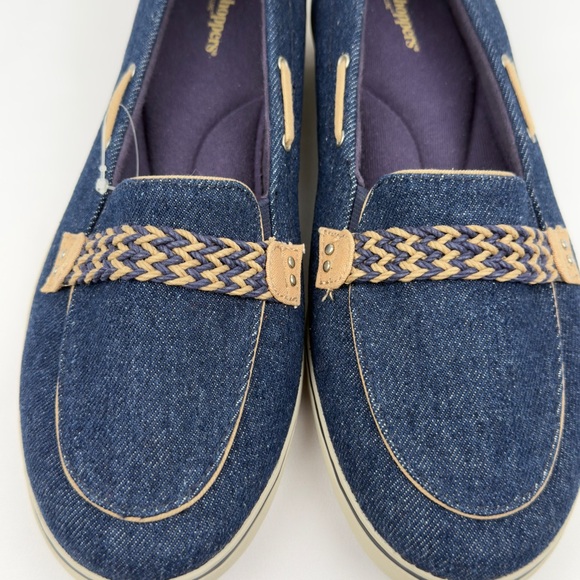 Grasshoppers Denim Slip-On Loafer Shoes Womens 9.5W Memory Deluxe NWT - Picture 4 of 11
